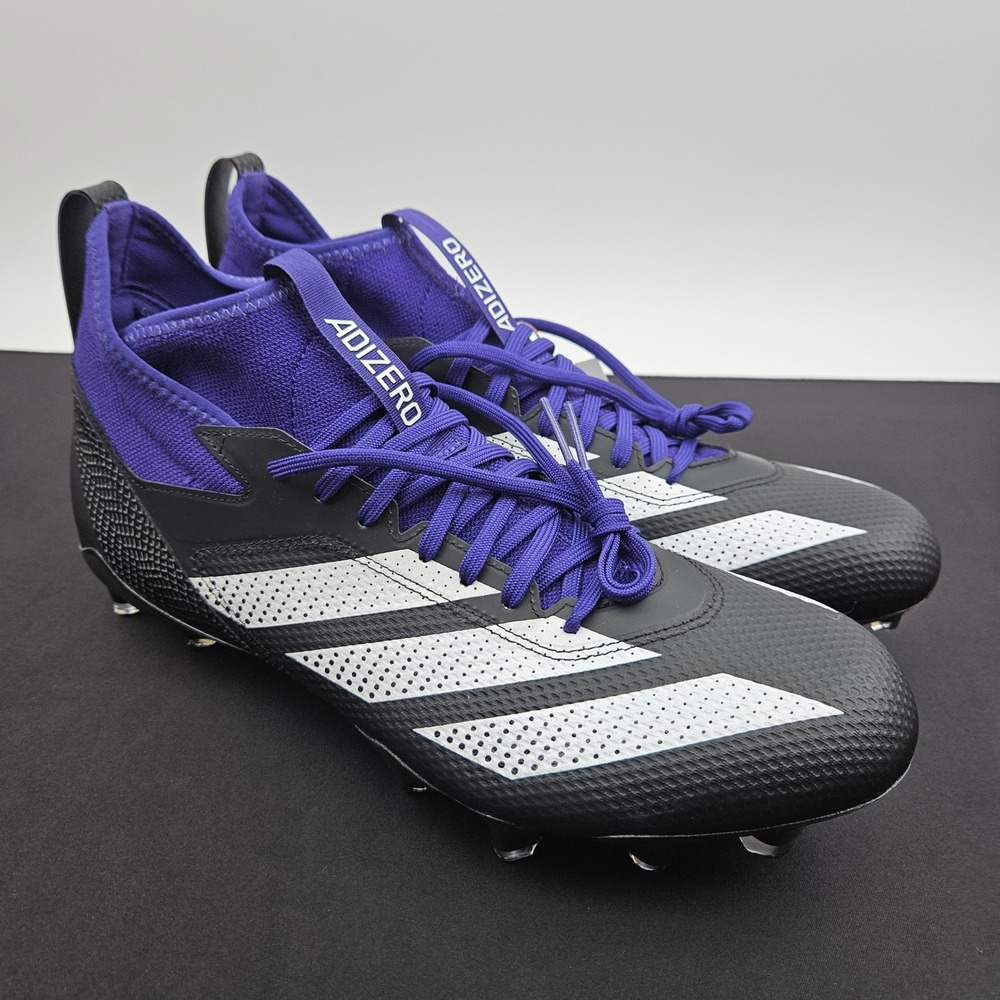 Adidas Adizero Impact Football Cleats Mens 14 Black Purple IE1406 High Top